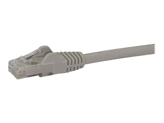 StarTech.com 1m CAT6 Ethernet Cable, 10 Gigabit Snagless RJ45 650MHz 100W PoE Patch Cord, CAT 6 10GbE UTP Network Cable w/Strain Relief, Grey, Fluke Tested/Wiring is UL Certified/TIA - Category 6 - 24AWG (N6PATC1MGR) - Patch cable - RJ-45 (M) to RJ-45 (M)