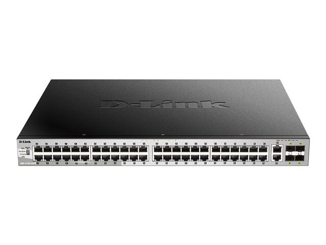 D-Link DGS 3130-54PS - Switch - L3 Lite - Managed - 48 x 10/100/1000 (PoE) + 2 x 10 Gigabit Ethernet + 4 x 10 Gigabit SFP+ (370 W)