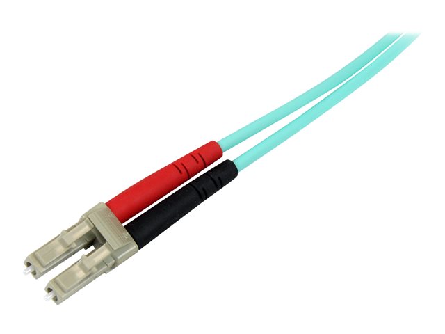 StarTech.com Aqua OM4 Duplex Multimode Fiber - 2m / 6 ft - 100 Gb - 50/125 - OM4 Fiber - LC to LC Fiber Patch Cable (450FBLCLC2) - network cable - 2 m - 2 m - aqua