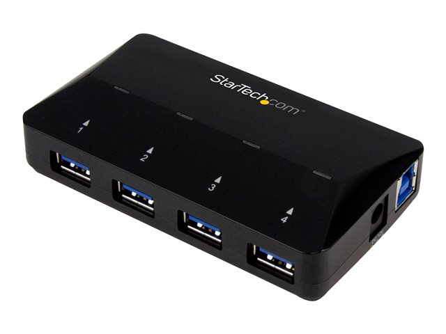 Startech 4-Port USB 3.0 Hub plus Dedicated Charging Port - 1 x 2.4A Port - Desktop USB Hub and Fast-Charging Station (ST53004U1C) - USB peripheral sharing switch - 4 x SuperSpeed USB 3.0 - desktop - for P/N: SDMSDRWU3AC, USB312SAT3CB, USB315CB2M, USBLT1MW