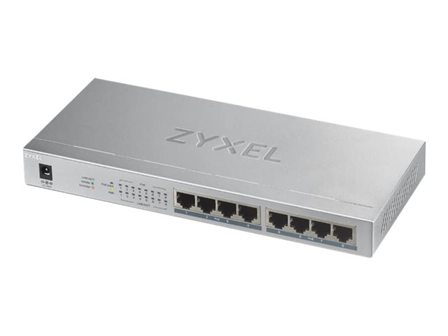 Zyxel GS1008HP - Switch - 8 x 10/100/1000 (PoE+) - desktop, wall-mountable - PoE+ (60 W)