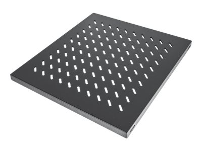 19IN FIXED SHELF 1U 525MM BLACK -METAL