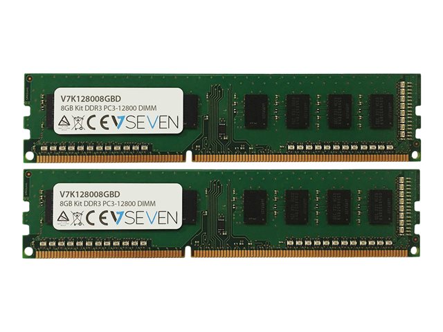 V7 - DDR3 - kit - 8 GB: 2 x 4 GB - DIMM 240-pin - 1600 MHz / PC3-12800 - unbuffered