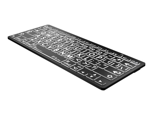 LogicKeyboard Largeprint Mini - keyboard - English - Europe - white on black