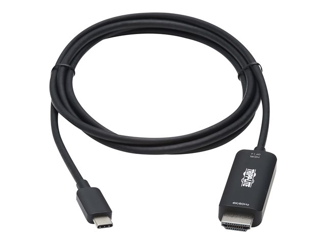 Eaton Tripp Lite Series USB C to HDMI Adapter Cable, 4K 60Hz, HDR, HDCP 2.2, DP 1.4 Alt Mode, Black, 3ft - Video / audio cable - 24 pin USB-C male to HDMI male - 91 cm - black - 4K support