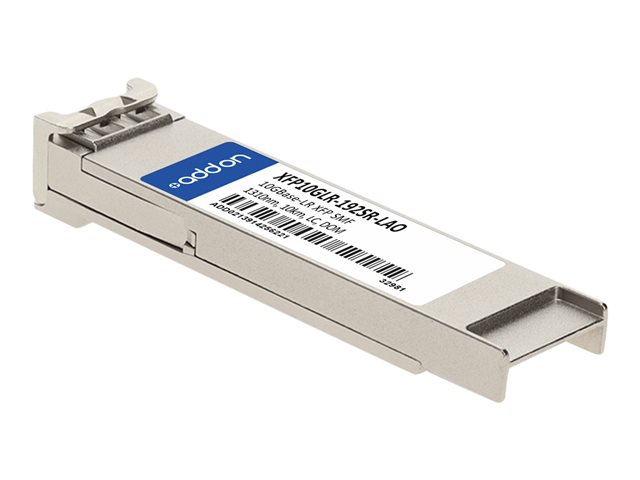 AddOn - XFP transceiver module - 10 GigE - 10GBase-LR - LC single-mode - up to 10 km - 1310 nm - for Cisco 1, CRS-1, CRS-3 20, Ethernet Services Plus Transport Line Card