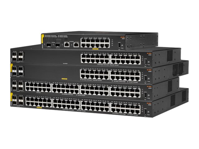 HPE Aruba 6000 48G Class4 PoE 4SFP 370W Switch - switch - 48 ports - Managed - rack-mountable