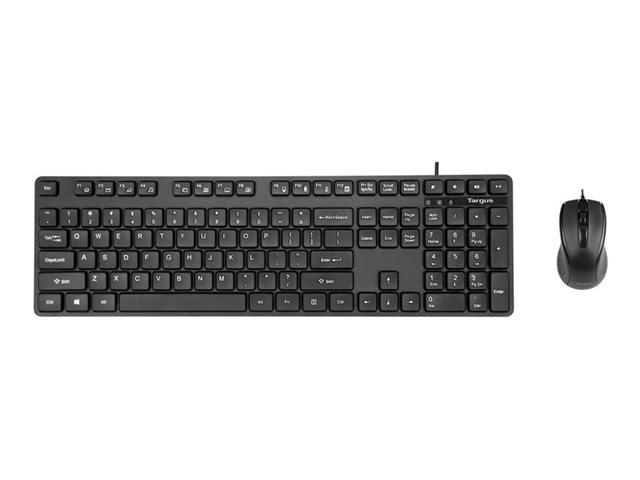 Targus - keyboard and mouse set - full size - QWERTY - UK - black Input Device