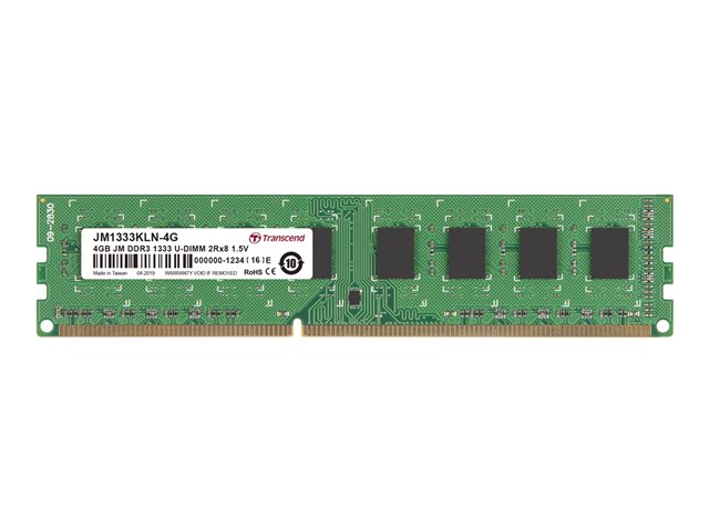 Transcend JetRAM - DDR3 - module - 4 GB - DIMM 240-pin - 1333 MHz / PC3-10600 - CL9 - 1.5 V - unbuffered - non-ECC - for ASUS Maximus IV Extreme, P8H67, P8P67, P8P67-M, SABERTOOTH P67