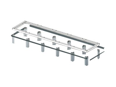 Support Angles 1 Bay 27-32 Inch Deep BGR Racks