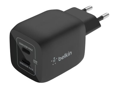 45W DUAL USB-C CHARGER BLK EU PLUG