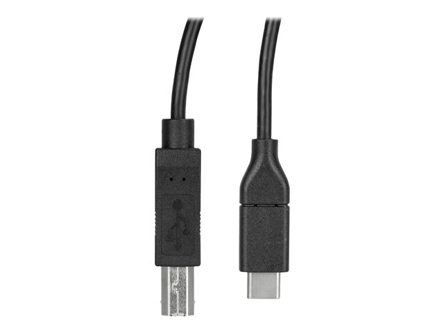 StarTech USB C to USB B Printer Cable - 1.6 ft / 0.5m - USB C Printer Cable - USB C to USB B Cable - USB Type C to Type B (USB2CB50CM) - USB cable - USB-C (M) to USB Type B (M) - Thunderbolt 3 / USB 2.0 - 50 cm - black