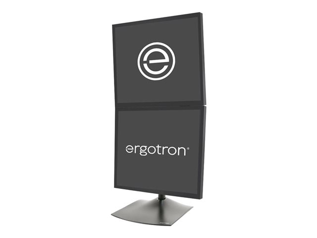 Ergotron DeskStand DS100 - Stand for 2 LCD displays - aluminium, steel - black - screen size: up to 27"