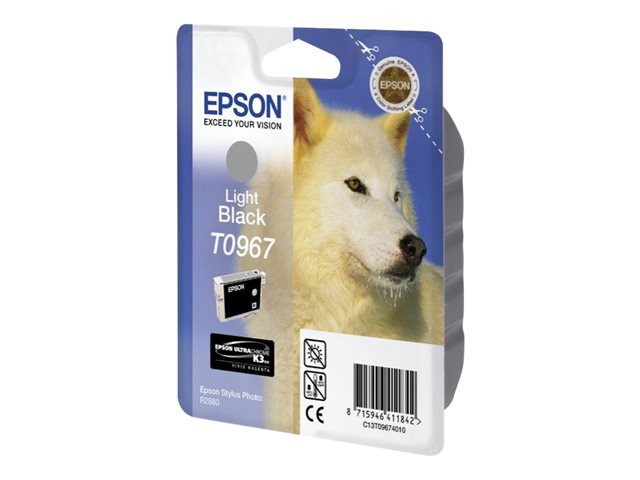 Epson Ink Cartridges, T0967, Husky, Singlepack Light Black