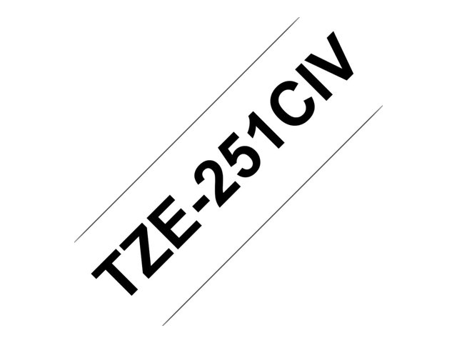 Brother TZe-231CIV - Black on white - Roll (1.2 cm x 8 m) 1 cassette(s) laminated tape - for P-Touch PT-1090, 1290, 1830, 2030, 2100, 2430, 2700, 2730, 7500, 7600, 9700, 9800, P300