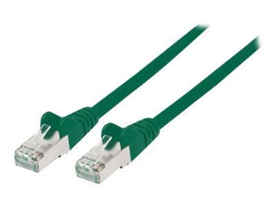 Intellinet Network Patch Cable, Cat6A, 5m, Green, Copper, S/FTP, LSOH / LSZH, PVC, RJ45, Gold Plated Contacts, Snagless, Booted, Lifetime Warranty, Polybag - patch cable - 5 m - green