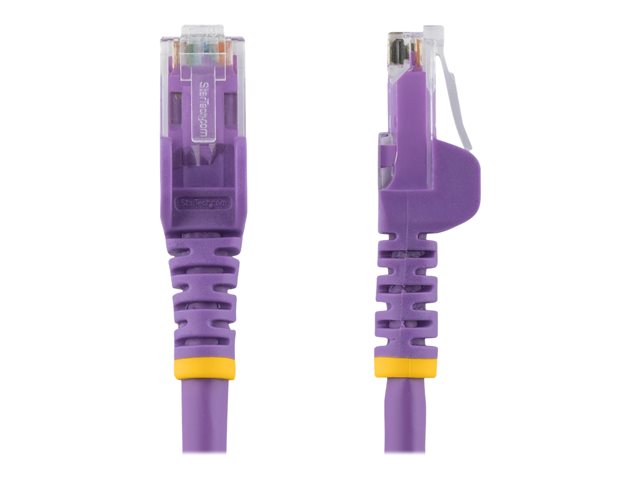 StarTech.com 3m CAT6 Ethernet Cable, 10 Gigabit Snagless RJ45 650MHz 100W PoE Patch Cord, CAT 6 10GbE UTP Network Cable w/Strain Relief, Purple, Fluke Tested/Wiring is UL Certified/TIA - Category 6 - 24AWG (N6PATC3MPL) - network cable - 3 m - purple