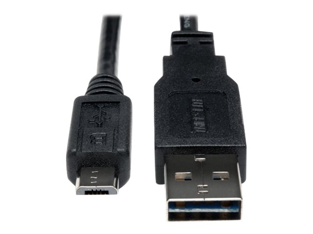 Eaton Tripp Lite Series Universal Reversible USB 2.0 Cable (Reversible A-M to 5Pin Micro B-M), 10 ft. (3.05 m) - USB cable - Micro-USB Type B to USB - 3.05 m