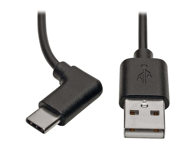 Eaton Tripp Lite Series USB-A to USB-C Cable, Right-Angle USB-C, USB 2.0, (M/M), 3 ft. (0.91 m) - USB-C cable - USB Type A to 24 pin USB-C - 91.4 cm