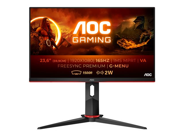 AOC Gaming C24G2AE/BK - LED monitor - curved - Full HD (1080p) - 23.6"