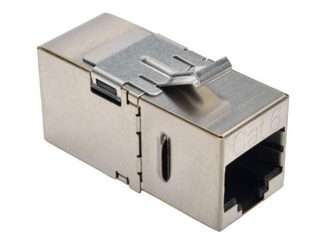 Eaton Tripp Lite Series Cat6 Straight Through Modular Shielded In Line Coupler RJ45 F/F - modular insert - TAA Compliant