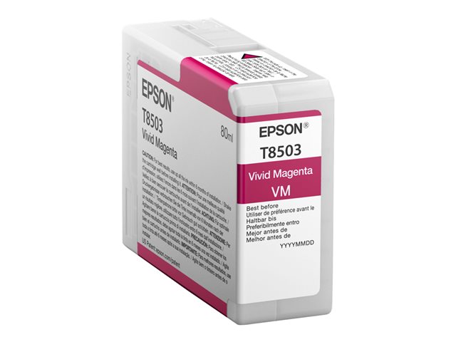 Epson T8503 - vivid magenta - original - ink cartridge