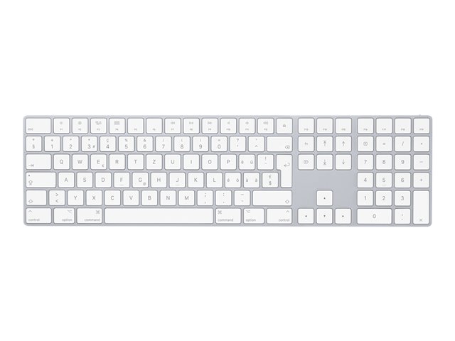Apple Magic Keyboard with Numeric Keypad - Keyboard - wireless - Bluetooth - QWERTZ - Swiss - silver