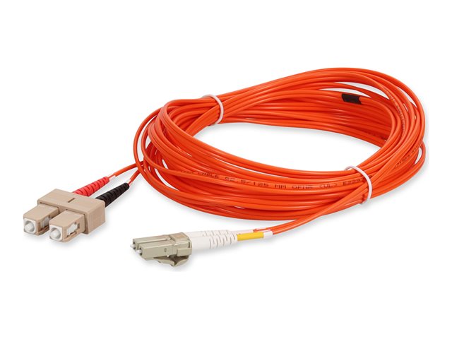 AddOn - Patch cable - SC/UPC multi-mode (M) to LC/UPC multi-mode (M) - 0.5 m - fibre optic - duplex - 62.5 / 125 micron - OM1 - halogen-free, molded - orange