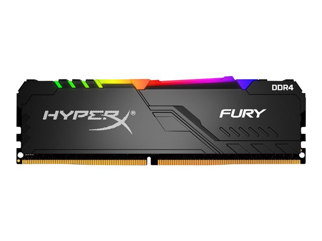 HyperX FURY RGB - DDR4 - module - 8 GB - DIMM 288-pin - 3000 MHz / PC4-24000 - CL15 - 1.35 V - unbuffered - non-ECC - black