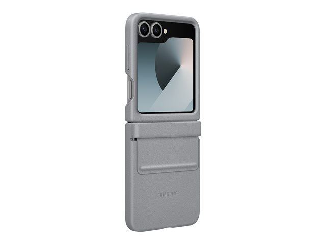 SAM Z Flip6 Faux Leather Case Grey