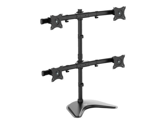 Eaton Tripp Lite Series TV Desk Mount Monitor Stand Quad-Display Swivel Tilt for 13" to 27" Displays stand - full-motion - for 4 monitors - black