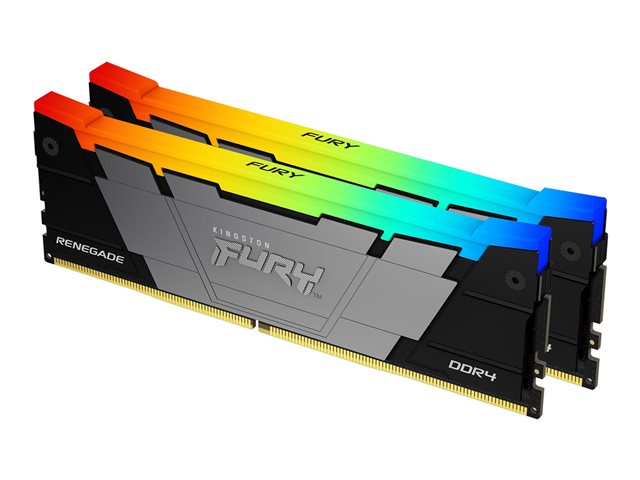 Kingston FURY Renegade RGB - DDR4 - kit - 16 GB: 2 x 8 GB - DIMM 288-pin - 4600 MT/s / PC4-36800 - CL19 - 1.5 V - unbuffered - non-ECC - black