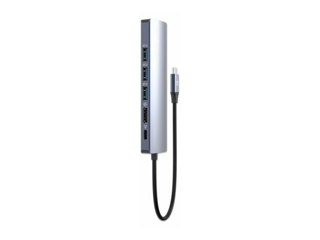 USB-C DOCK/HUB 6-PORT- ENET/HDMI/USB-A(X3)/USB-C/PD100