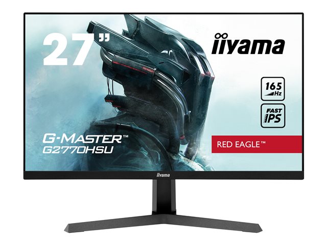 iiyama G-MASTER Red Eagle G2770HSU-B1 - LED monitor - 27" - 1920 x 1080 Full HD (1080p) @ 165 Hz - Fast IPS - 250 cd/m² - 1100:1 - 0.8 ms - HDMI, DisplayPort - speakers - matte black