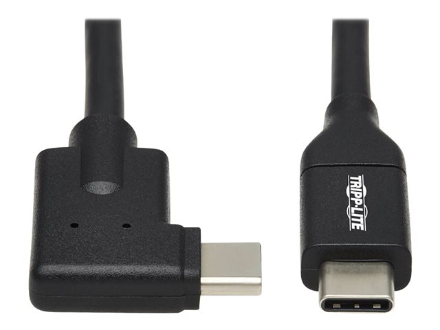 Tripp Lite USB C Cable (M/M) - Right Angle USB 3.1, Gen 1 (5 Gbps), Thunderbolt 3 Compatible, 1M (3.3 ft) - USB-C cable - USB-C to USB-C - 1 m
