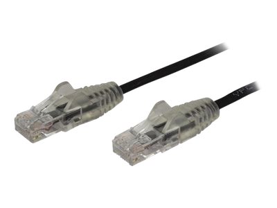 StarTech.com 2.5m Slim LSZH CAT6 Ethernet Cable, 10 Gigabit Snagless RJ45 100W PoE Patch Cord, CAT 6 10GbE UTP Network Cable w/Strain Relief, Black, Fluke Tested/ETL/Low Smoke Zero Halogen - Category 6 - 28AWG (N6PAT250CMBKS) - Patch cable - RJ-45 (M) to 