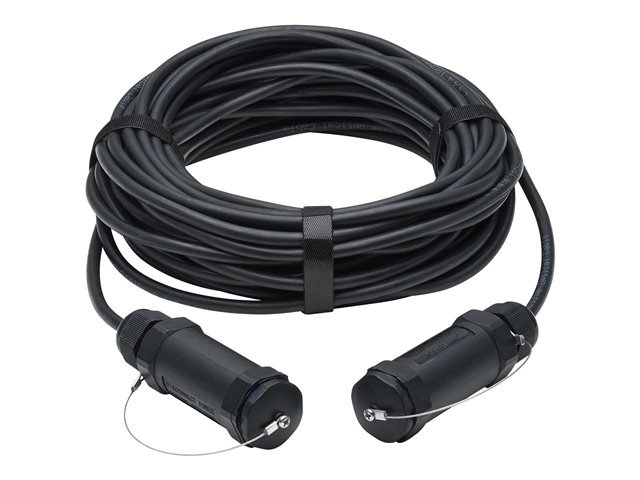 Eaton Tripp Lite Series High-Speed Armored HDMI Fiber Active Optical Cable (AOC) with Hooded Connectors - 4K @ 60 Hz, HDR, IP68, M/M, Black, 100 m - Premium High Speed - HDMI cable - HDMI male hooded to HDMI male hooded - 100 m - black - Active Optical Ca
