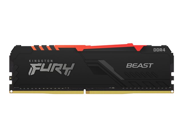 Kingston FURY Beast RGB - DDR4 - kit - 32 GB: 2 x 16 GB - DIMM 288-pin - 2666 MHz / PC4-21300 - unbuffered