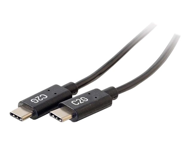 C2G 1.8m (6ft) USB C Cable - USB 2.0 (3A) - M/M USB Type C Cable - Black - USB cable - USB-C (M) to USB-C (M) - USB 2.0 - 3 A - 1.8 m - black