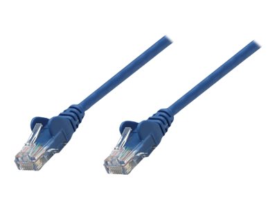 Intellinet Network Patch Cable, Cat5e, 1.5m, Blue, CCA, U/UTP, PVC, RJ45, Gold Plated Contacts, Snagless, Booted, Lifetime Warranty, Polybag - patch cable - 1.5 m - blue