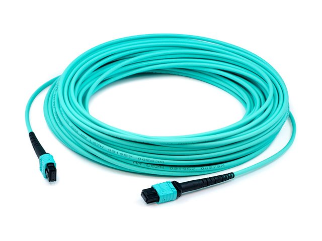 AddOn - Patch cable - MPO/PC multi-mode (F) to MPO/PC multi-mode (F) - 4 m - fibre optic - duplex - 50 / 125 micron - OM4 - halogen-free - aqua