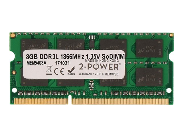 2-Power - DDR3L - module - 8 GB - SO-DIMM 204-pin - 1866 MHz / PC3L-14900 - unbuffered