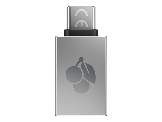 CHERRY - USB adapter - USB Type A (F) to USB-C (M) - USB 3.0 OTG - silver
