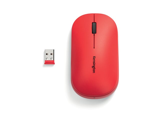 Kensington SureTrack - Mouse - optical - 4 buttons - wireless - 2.4 GHz, Bluetooth 3.0, Bluetooth 5.0 LE - USB wireless receiver - red