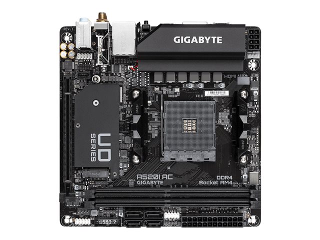 Gigabyte A520I AC - 1.0 - motherboard - mini ITX - Socket AM4 - AMD A520