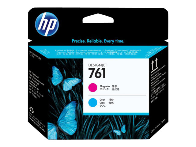 HP 761 - CH646A - 1 x Cyan,1 x Magenta - Printhead - For DesignJet T7100