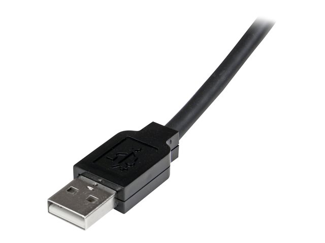 StarTech 35m USB 2.0 Active Extension Cable - M/F - USB extension cable - USB (M) to USB (F) - USB 2.0 - 115 ft - active - black - USB2AAEXT35M - USB extension cable - USB (M) to USB (F) - USB 2.0 - 35 m - active - black - for P/N: SVA5H2NEUA, UUSBOTG