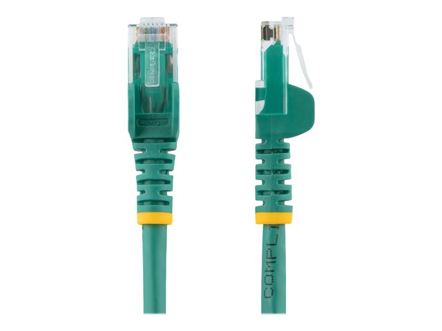 StarTech.com 15m CAT6 Ethernet Cable, 10 Gigabit Snagless RJ45 650MHz 100W PoE Patch Cord, CAT 6 10GbE UTP Network Cable w/Strain Relief, Green, Wiring is UL Certified/TIA - Category 6 - 24AWG (N6PATC15MGN) - patch cable - 15 m - green