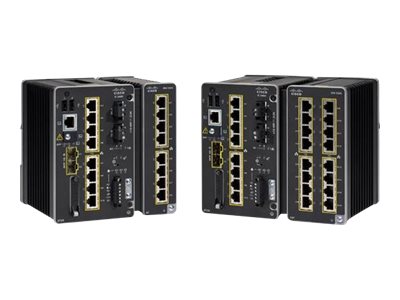 Cisco Catalyst IE3400 Rugged Series - Network Essentials - switch - Managed - 8 x 10/100/1000 + 2 x Gigabit SFP - DIN rail mountable - DC power