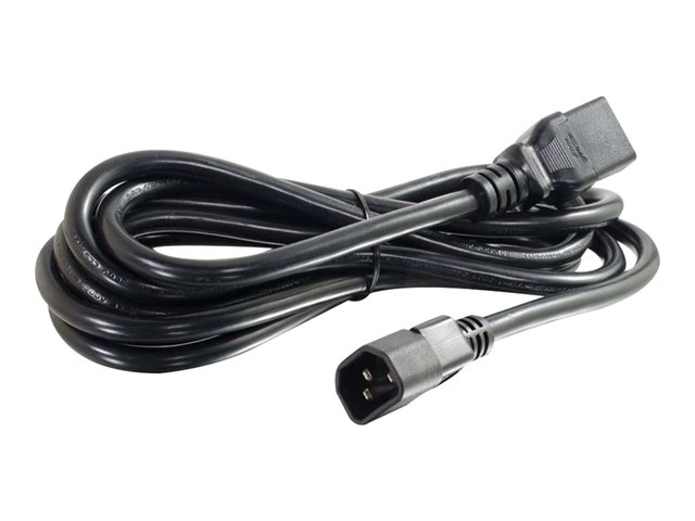 C2G 14 AWG 250 Volt Power Cord - Power cable - IEC 60320 C19 to IEC 60320 C14 - AC 250 V - 15 A - 3.05 m - molded - black
